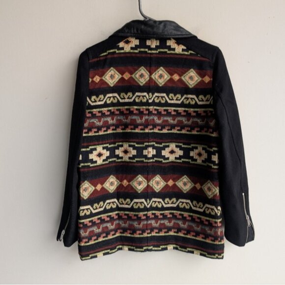 Zara Aztec Print Tapestry Moto Jacket - Picture 2 of 7
